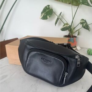 Coach Black Leather Belt Bag